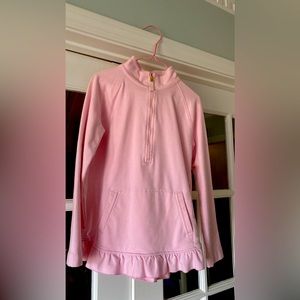 Lilly Pulitzer skipper popover with ruffle detail Girls XL GUC